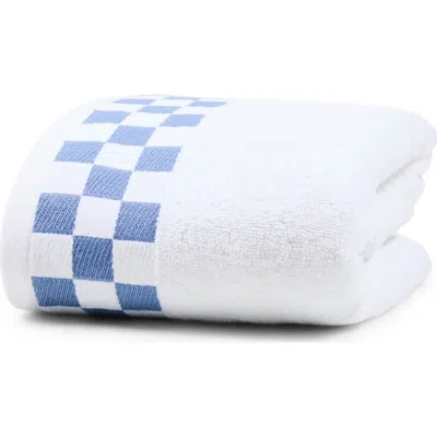 Mackenzie-childs Mackenzie Childs Rose Check Bath Towel In Blue