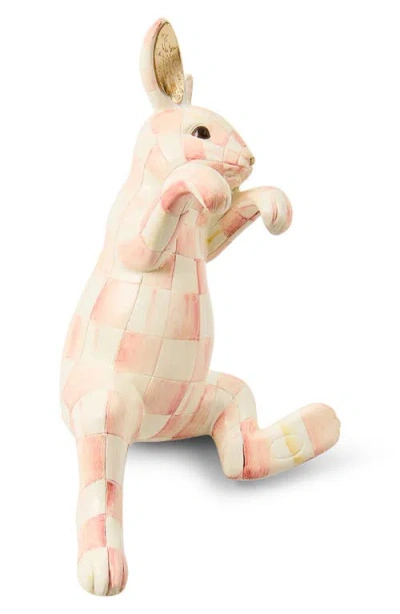 Mackenzie-childs Mackenzie Childs Rosy Check Funny Bunny Pot Climber In Pink
