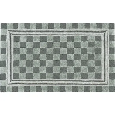 Mackenzie-childs Mackenzie Childs Sage Green Tonal Check Rug