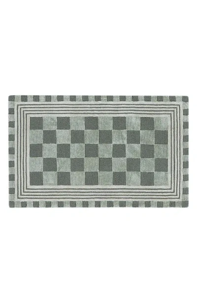 Mackenzie-childs Mackenzie Childs Sage Green Tonal Check Rug