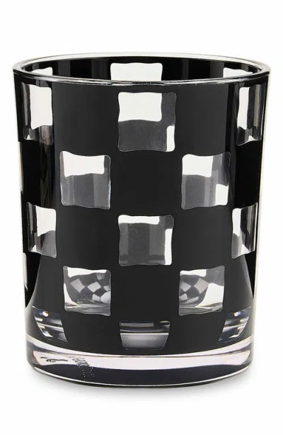 Mackenzie-childs Mackenzie Childs Set Of 4 Black Check Acrylic Tumblers
