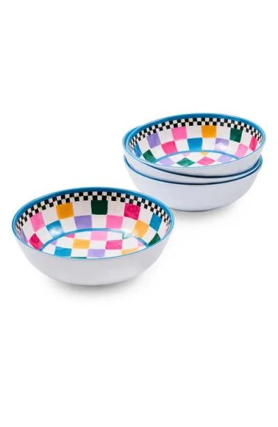 Mackenzie-childs Mackenzie Childs Set Of 4 Jamboree Small Melamine Bowls In Multi
