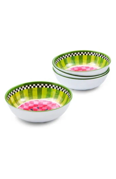 Mackenzie-childs Mackenzie Childs Set Of 4 Watermelon Small Melamine Bowls In Multi