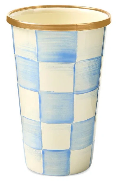Mackenzie-childs Mackenzie Childs Sky Check Enameled Steel 10-ounce Tumbler In Multi
