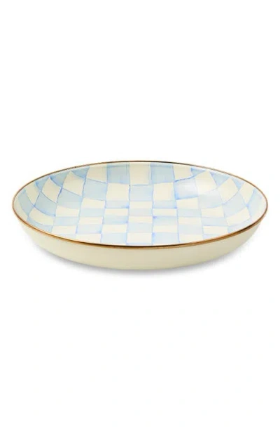 Mackenzie-childs Mackenzie Childs Sky Check Enameled Steel Abundant Bowl In Blue