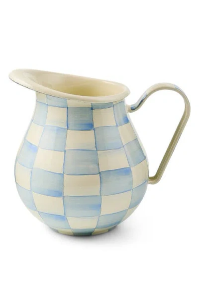 Mackenzie-childs Mackenzie Childs Sky Check Enameled Steel Pitcher In Multi