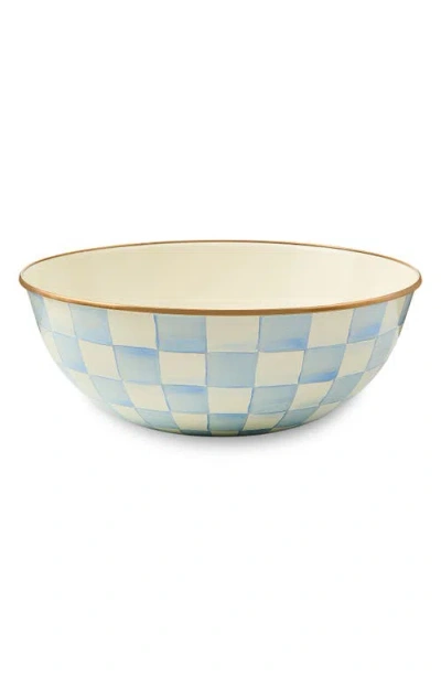 Mackenzie-childs Mackenzie Childs Sky Check Extra Large Everyday Bowl In Blue