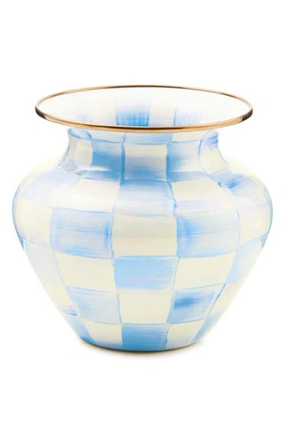 Mackenzie-childs Mackenzie Childs Sky Check Large Enameled Steel Vase In Multi