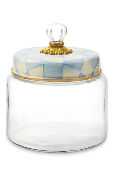 Mackenzie-childs Mackenzie Childs Sky Check Medium Kitchen Canister In Multi