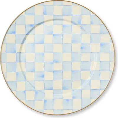 Mackenzie-childs Mackenzie Childs Sky Check Serving Platter In Blue