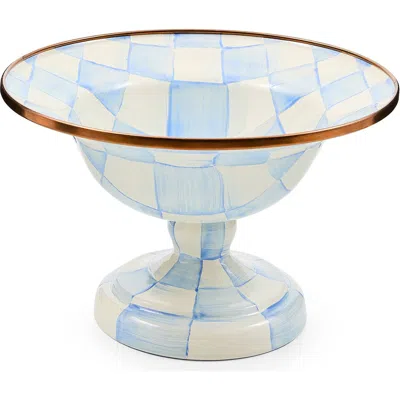 Mackenzie-childs Mackenzie Childs Sky Check Small Compote Bowl In Blue
