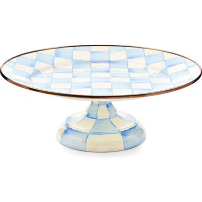 Mackenzie-childs Mackenzie Childs Sky Check Small Pedestal Platter In Multi