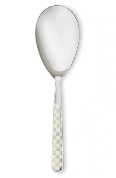 Mackenzie-childs Mackenzie Childs Sterling Check Bistro Serving Spoon In Silver