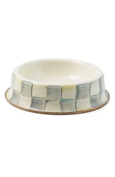 Mackenzie-childs Mackenzie Childs Sterling Check Cat Dish In Blue
