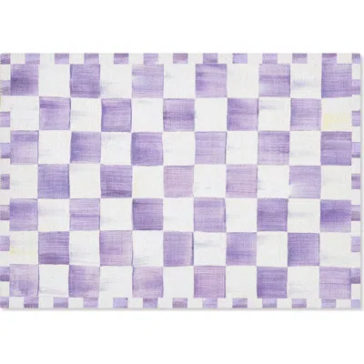 Mackenzie-childs Mackenzie Childs Violet Check Washable Rug In Purple