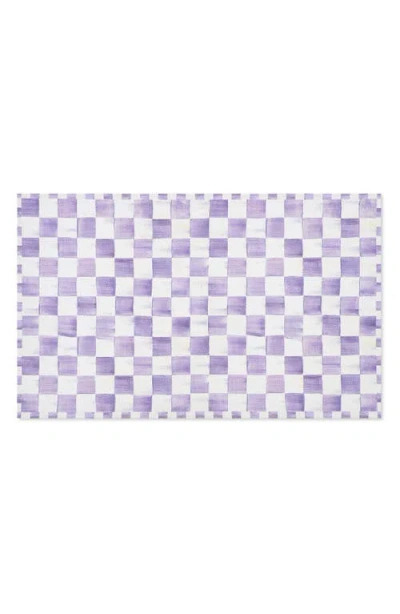 Mackenzie-childs Mackenzie Childs Violet Checkerboard Machine Washable Rug In Purple