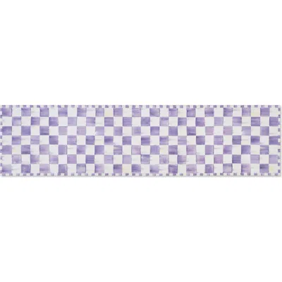 Mackenzie-childs Mackenzie Childs Violet Checkerboard Machine Washable Runner Rug In Purple