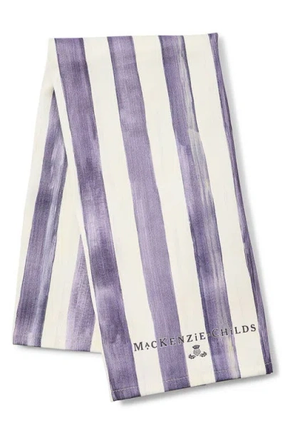 Mackenzie-childs Mackenzie Childs Violet Stripe Dish Towel In Multi