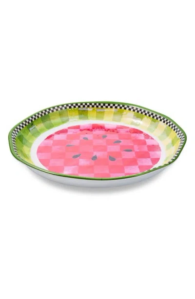 Mackenzie-childs Mackenzie Childs Watermelon Large Melamine Platter In Multi