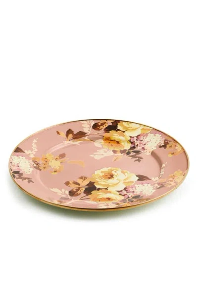 Mackenzie-childs Mackenzie Childs Wild Rose Mauve Charger Plate In Multi