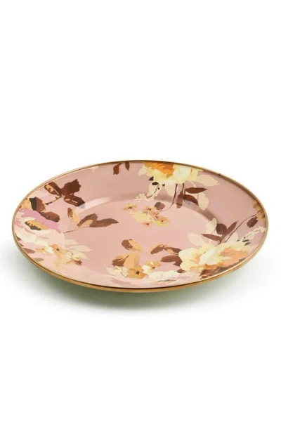 Mackenzie-childs Mackenzie Childs Wild Rose Mauve Enameled Steel Dinner Plate In Purple