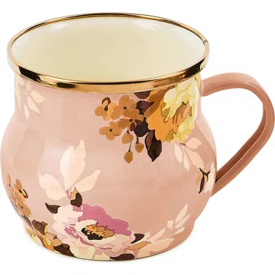 Mackenzie-childs Mackenzie Childs Wild Rose Mauve Enameled Steel Mug In Purple