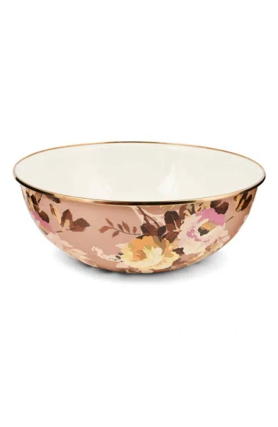 Mackenzie-childs Mackenzie Childs Wild Rose Mauve Extra Large Everyday Bowl In Purple