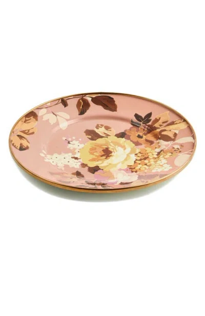 Mackenzie-childs Mackenzie Childs Wild Rose Mauve Salad Plate In Pink