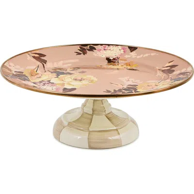 Mackenzie-childs Mackenzie Childs Wild Rose Mauve Small Pedestal Platter In Purple