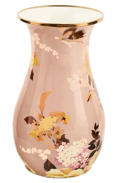 Mackenzie-childs Mackenzie Childs Wild Rose Mauve Tall Vase In Pink