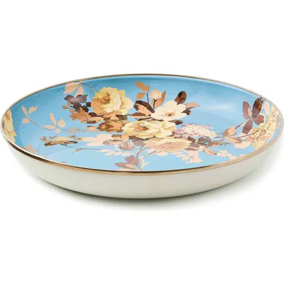 Mackenzie-childs Mackenzie Childs Wild Rose Slate Abundant Bowl In Blue