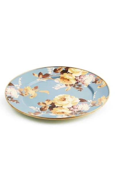 Mackenzie-childs Mackenzie Childs Wild Rose Slate Charger Plate In Blue