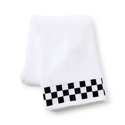 Mackenzie-childs Mocha Check Bath Towel With Check Border In White,black
