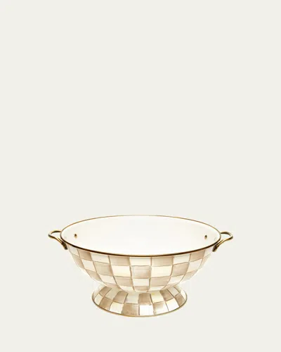 Mackenzie-childs Mocha Check Everything Bowl In Multi
