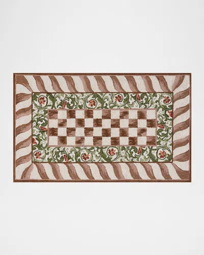 Mackenzie-childs Mocha Check Rug, 3 & Apos; X 5 & Apos;