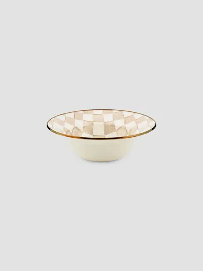 Mackenzie-childs Mocha Check Serving Bowl In Multi