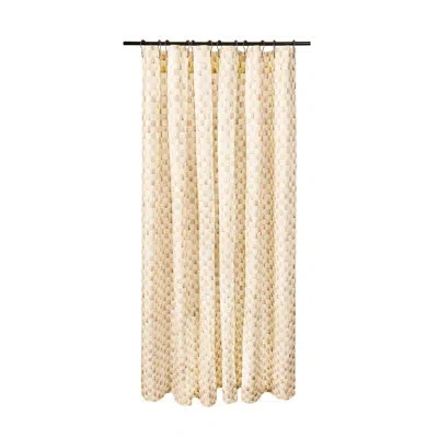 Mackenzie-childs Mocha Check Shower Curtain In Natural