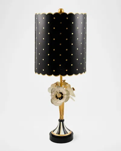 Mackenzie-childs Poppy Polka Dot Table Lamp In Black