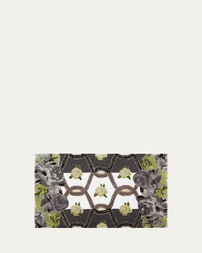 Mackenzie-childs Really Rosy Rug, 2' X 4' In Gray
