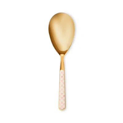 Mackenzie-childs Rosy Check Bistro Serving Spoon
