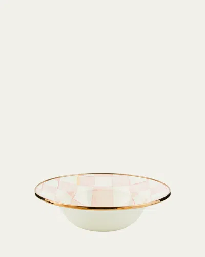 Mackenzie-childs Rosy Check Enamel Breakfast Bowl In Multi