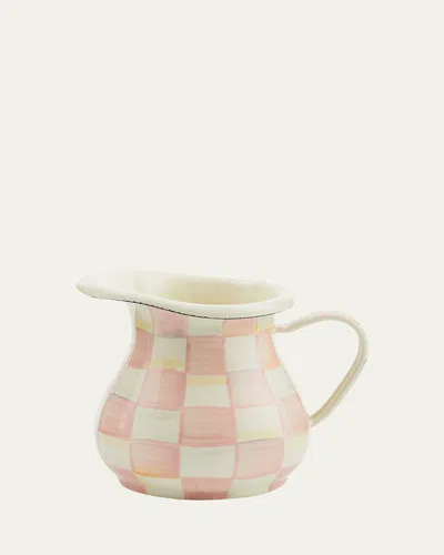 Mackenzie-childs Rosy Check Enamel Creamer In Pink