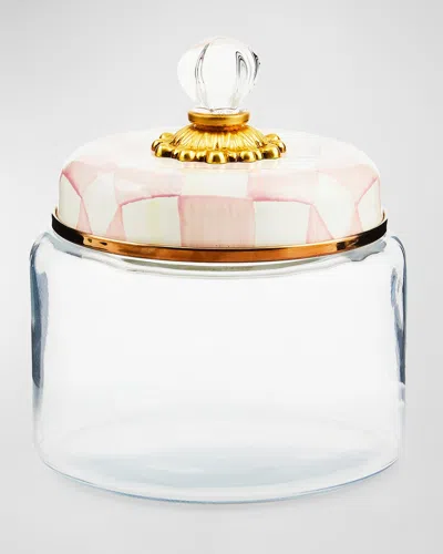 Mackenzie-childs Rosy Check Kitchen Canister, Small In Noclr