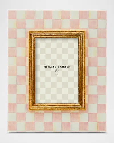 Mackenzie-childs Rosy Check Picture Frame, 4" X 6"