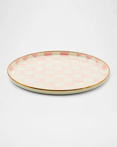 Mackenzie-childs Rosy Check Round Tray In Multi