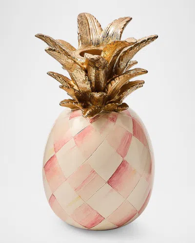 Mackenzie-childs Rosy Pineapple Candle Holder In Multi