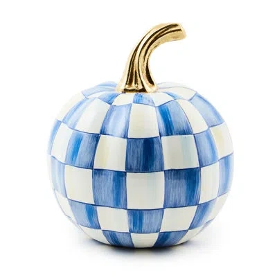 Mackenzie-childs Royal Check Mini Pumpkin In Multi