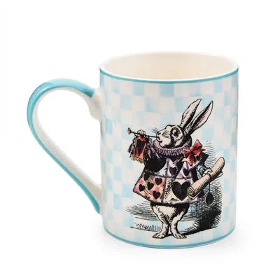 Mackenzie-childs Royal Rabbit Mug In Blue;white