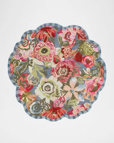 Mackenzie-childs Sea Garden Floral Rug, 6 & Apos; Round In Multi