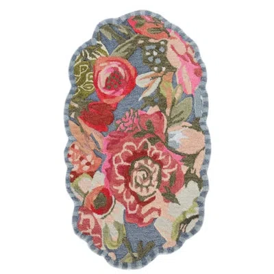 Mackenzie-childs Sea Garden Floral Rug In Pink;green